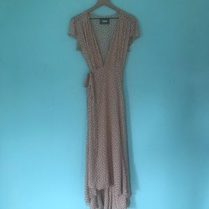 Reformation Sparrow Wrap Ditsy Floral Maxi Dress